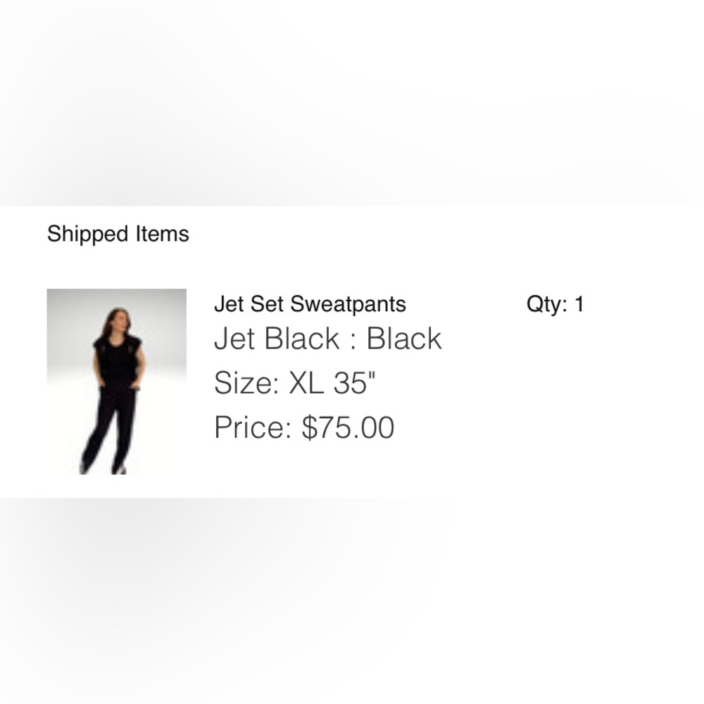 Liv Tall Jet Set black sweatpants XL 35”